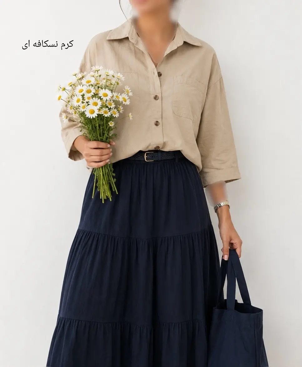 شومیز لینن پنبه سیران